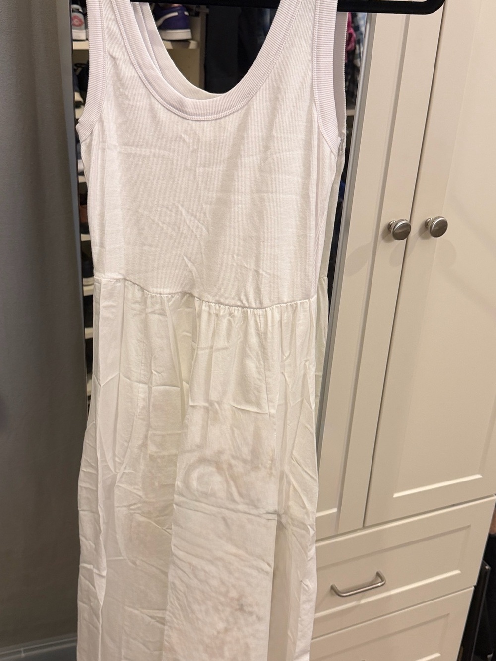 Marine Layer White Sleeveless Midi Dress